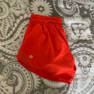 Red lululemon hotty hot shorts!!